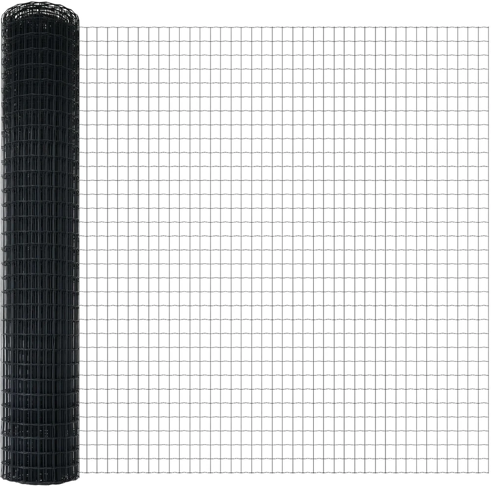Euro tvoros su stulpu 10 x 1,5 m PVC dengtas plienas Pilka