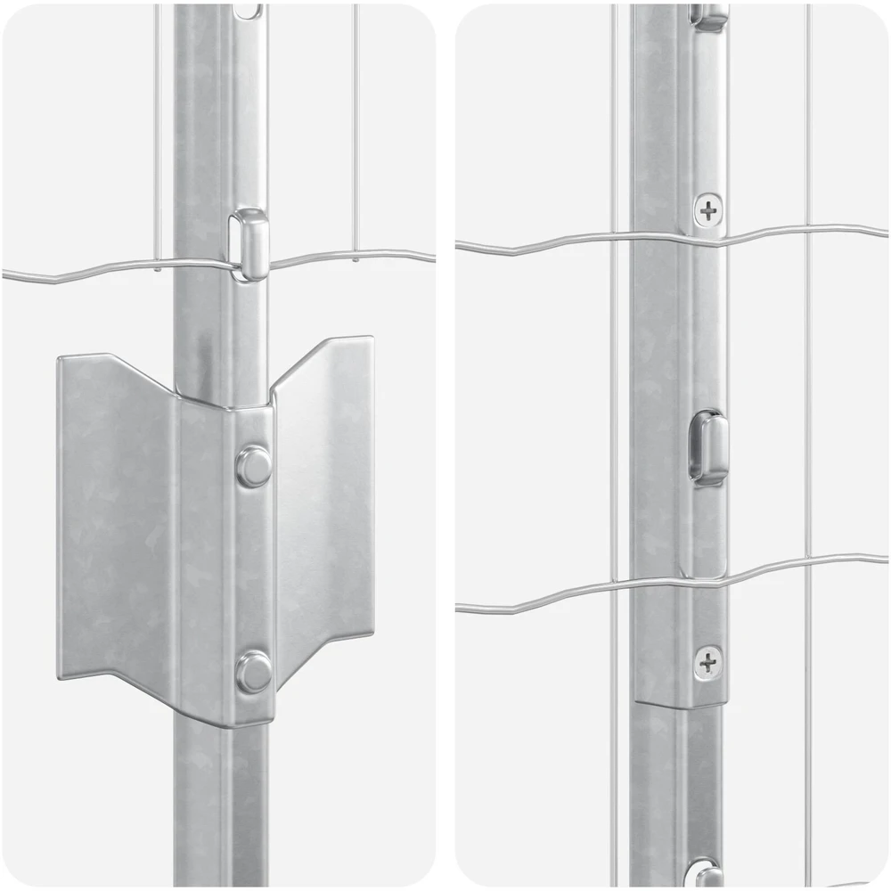 Euro tvoros su stulpu 10 x 1,4 m Galvanizuotas plienas