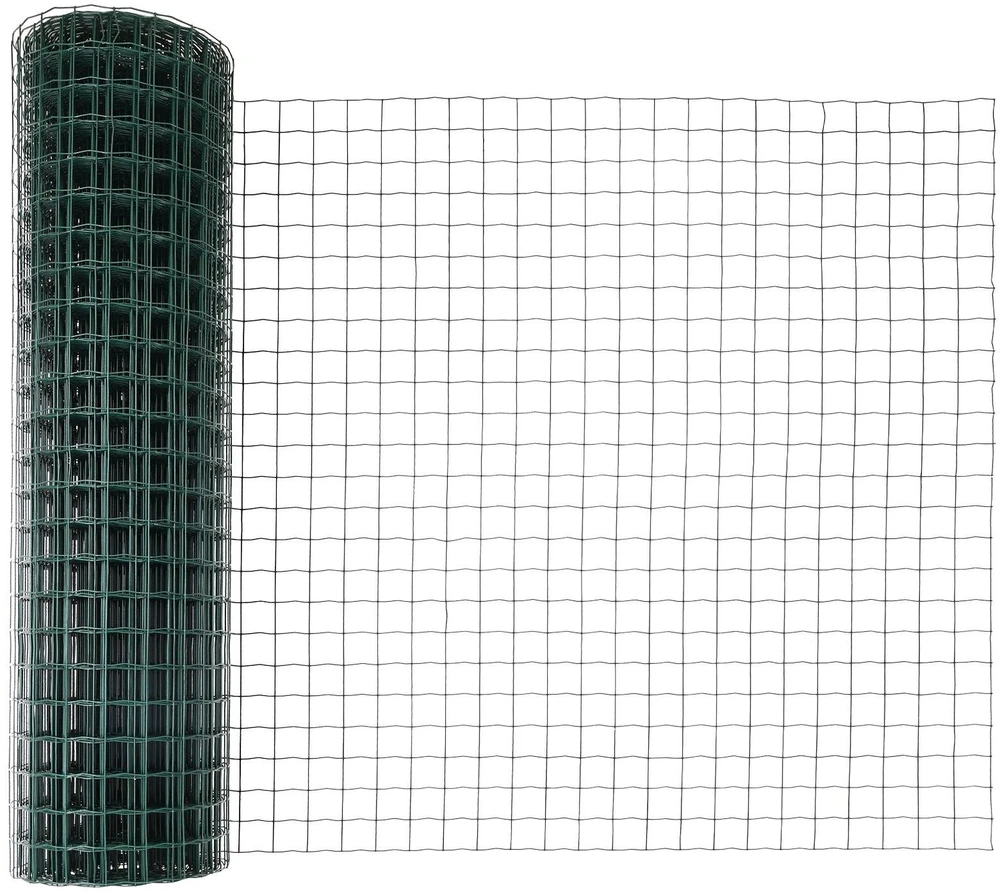 Euro tvoros su stulpu 10 x 1,2 m PVC dengtas plienas Žalia