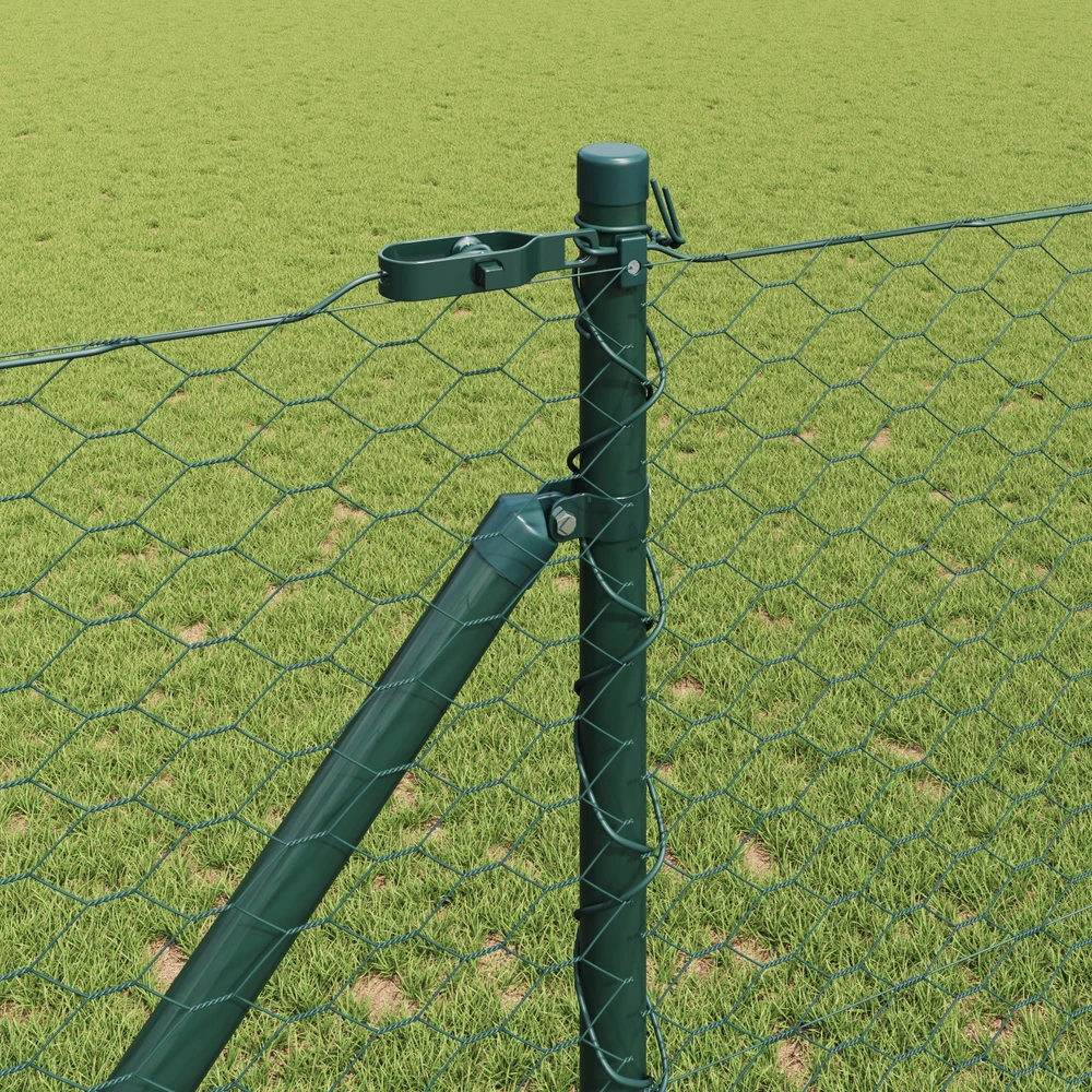 Hexagonal Fence with Post 25 x 1 m PVC dengtas plienas