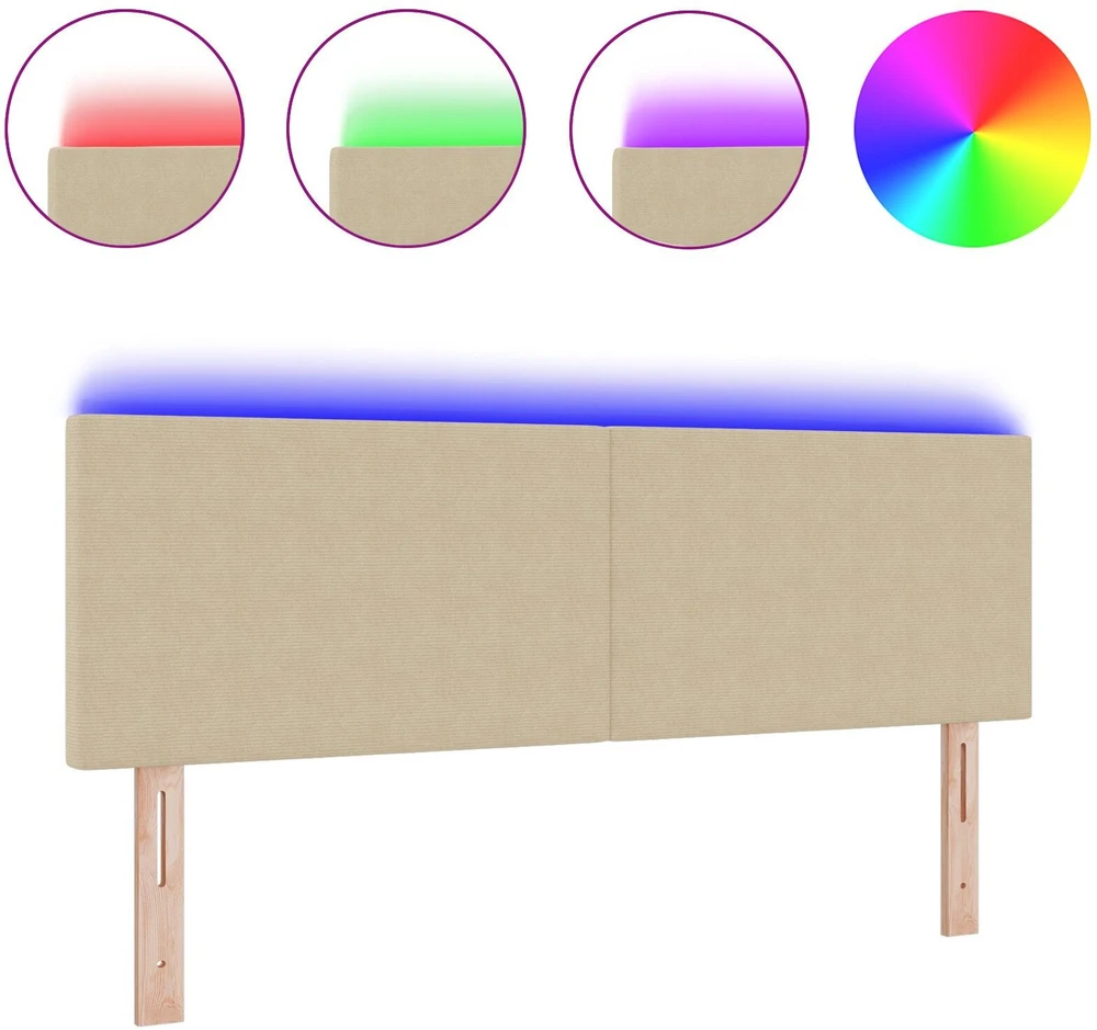LED galvūgalis Pilkai žalia 144 cm Kordūrinis audinys