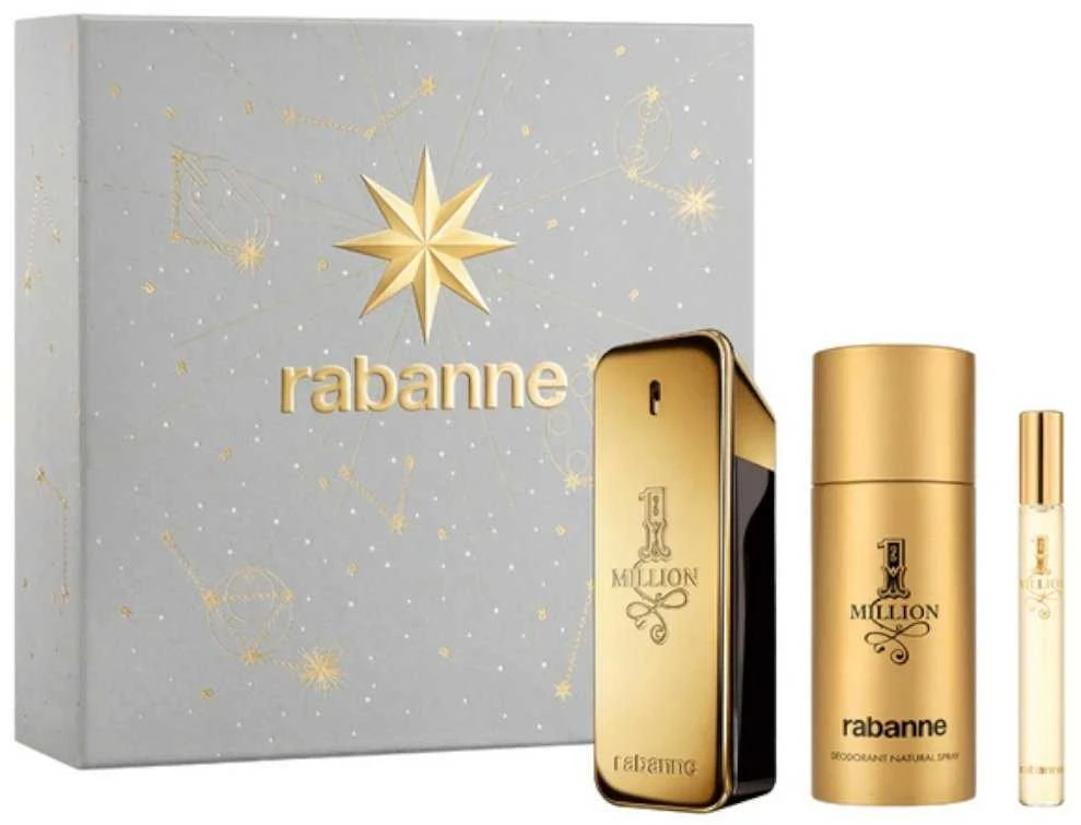 Paco Rabanne Rabanne 1 Million Eau De Toilette Purškiklis, 100 ml Set 3 Pieces