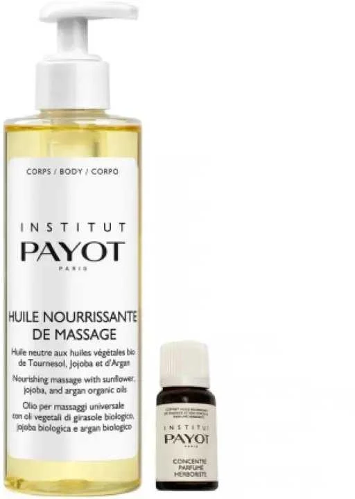 Set Payot: Pro Huile maitininantis Massage Oil, 250 ml + Eliksyras Essential Oil, 10 ml