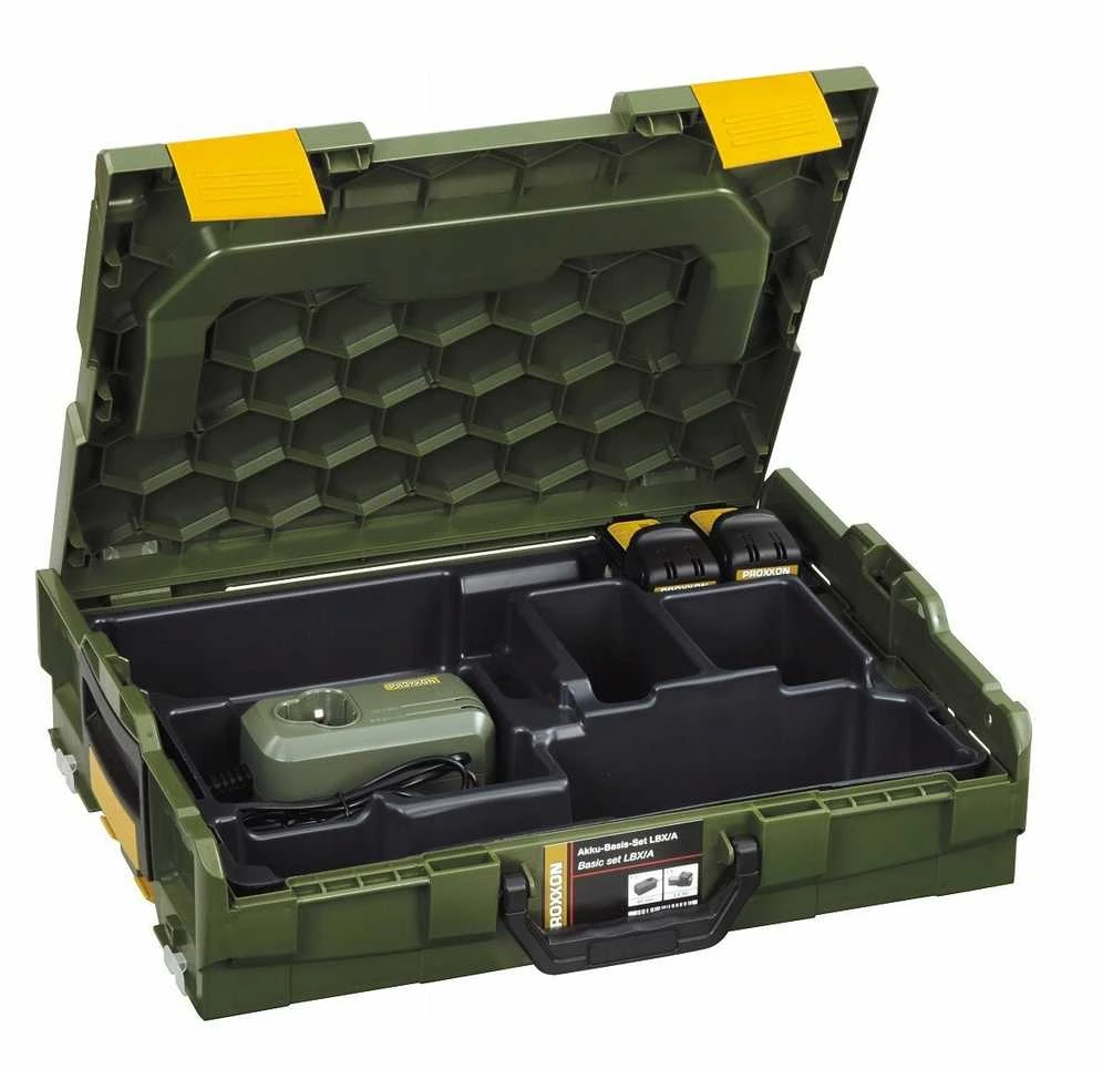 Akumuliatorių ir įkroviklio komplektas PROXXON L-Boxx 10,8V 2x2,6Ah