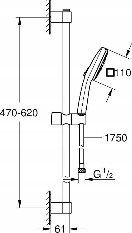 Grohe Dušo komplektas Tempesta Cube 110 26748003