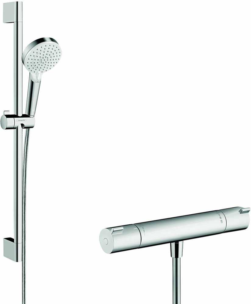 Hansgrohe HG Ecostat 1001CL termostato komplektas - su Crometta Vario purkštuku 65 cm, be rozetių/varžtinių jungčių