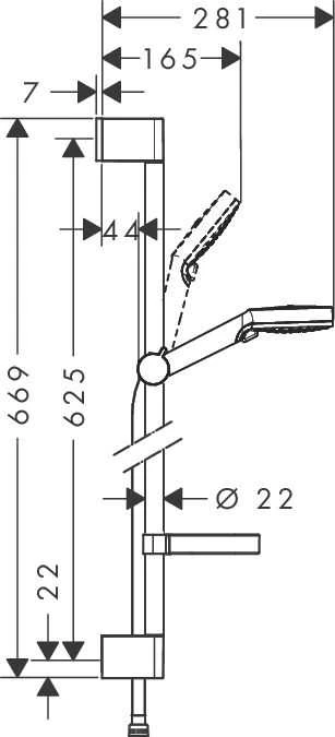 Hansgrohe Dušo komplektas Hansghrohe Crometta 26553400