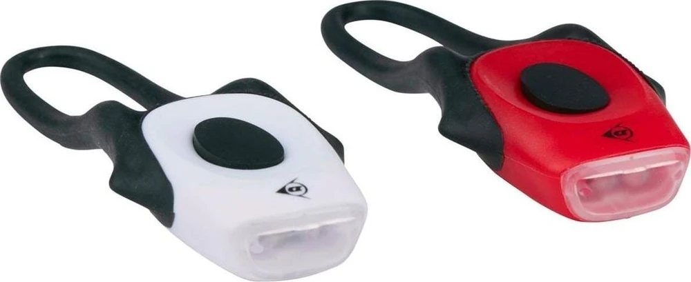 SILIKONINIŲ LED DVIRAČIO ŽIBINTŲ RINKINYS PRIEKINIS IR GALINIS DUNLOP PRO 255453