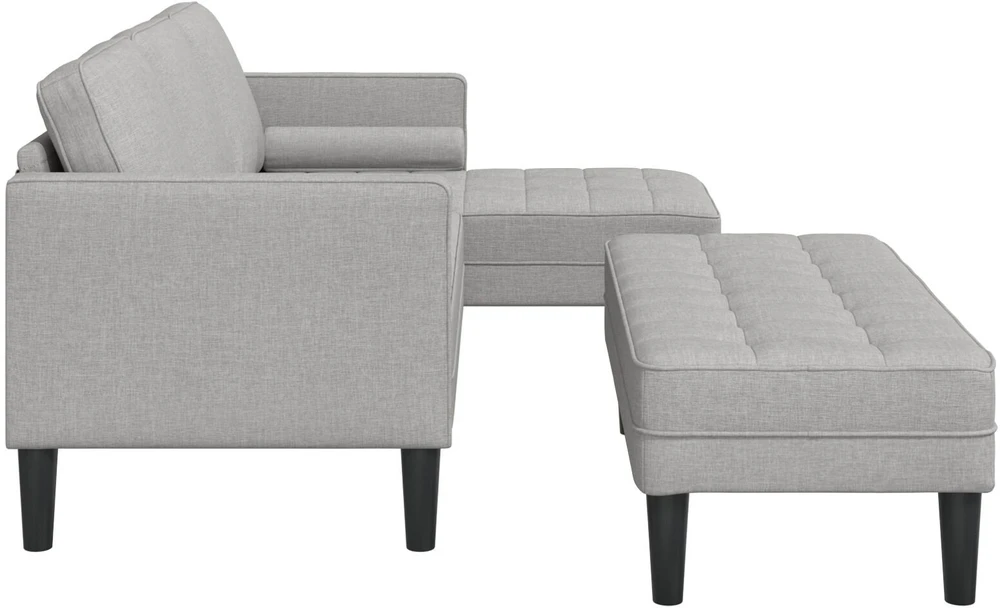 Sofa Sofos komplektas 2 vnt. Debesų pilka Poliesteris