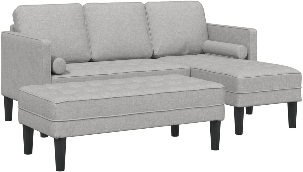 Sofa Sofos komplektas 2 vnt. Debesų pilka Poliesteris