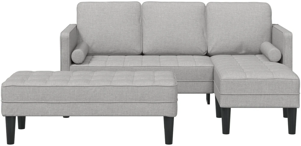 Sofa Sofos komplektas 2 vnt. Debesų pilka Poliesteris