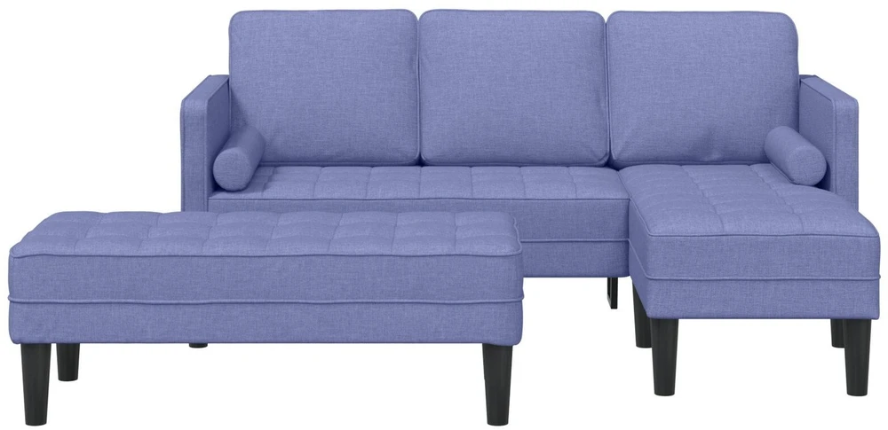 Sofa Sofos komplektas 2 vnt. Džinsinės mėlynos Poliesteris