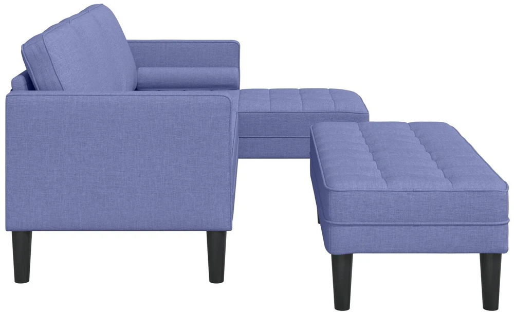 Sofa Sofos komplektas 2 vnt. Džinsinės mėlynos Poliesteris