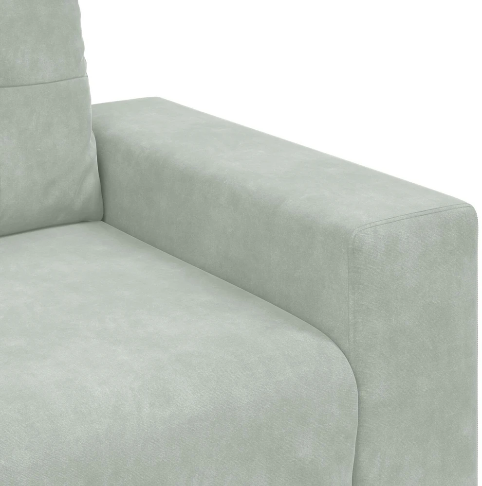 Sofa Sofos komplektas 3 vnt. Šviesiai pilka Aksomas