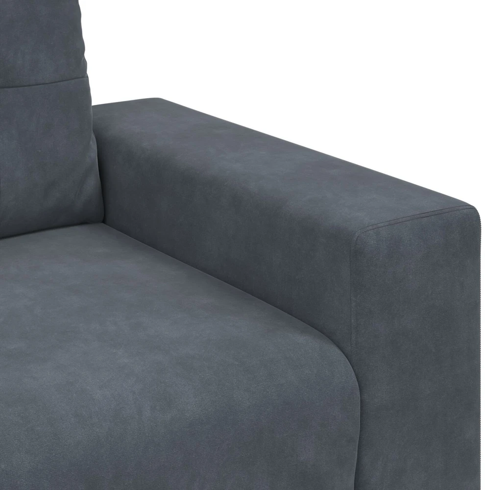Sofa Sofos komplektas 3 vnt. Tamsiai pilka Aksomas