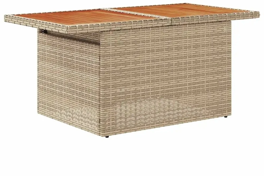 Lauko baldų komplektas Sodo Sofų Rinkinys 8 vnt. Smėlio Poli ratanas