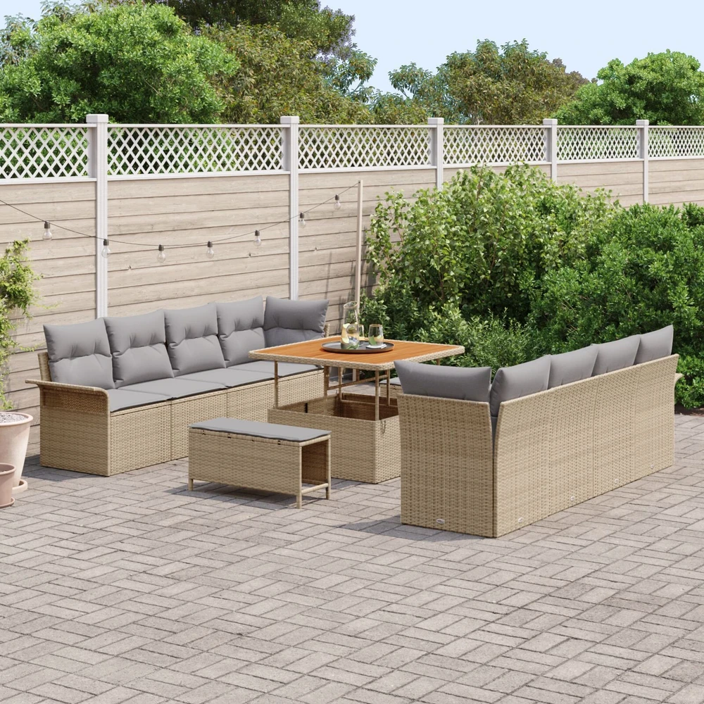 Sodo Sofų Rinkinys Bežinė ir šviesiai pilka