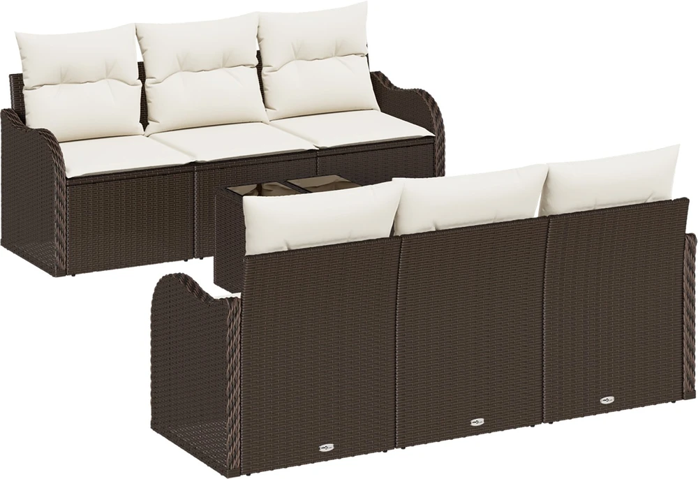 Sodo Sofų Rinkinys Ruda 55 x 55 x 37 cm poliratanas