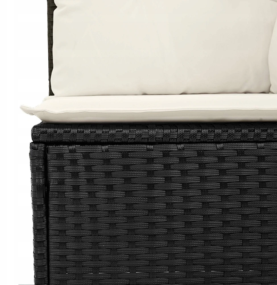 Sodo Sofų Rinkinys 8 vnt. Juoda Poli ratanas