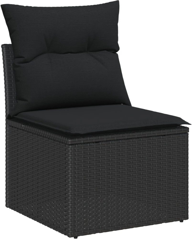 Sodo Sofų Rinkinys Juoda 55 x 55 x 37 cm poliratanas