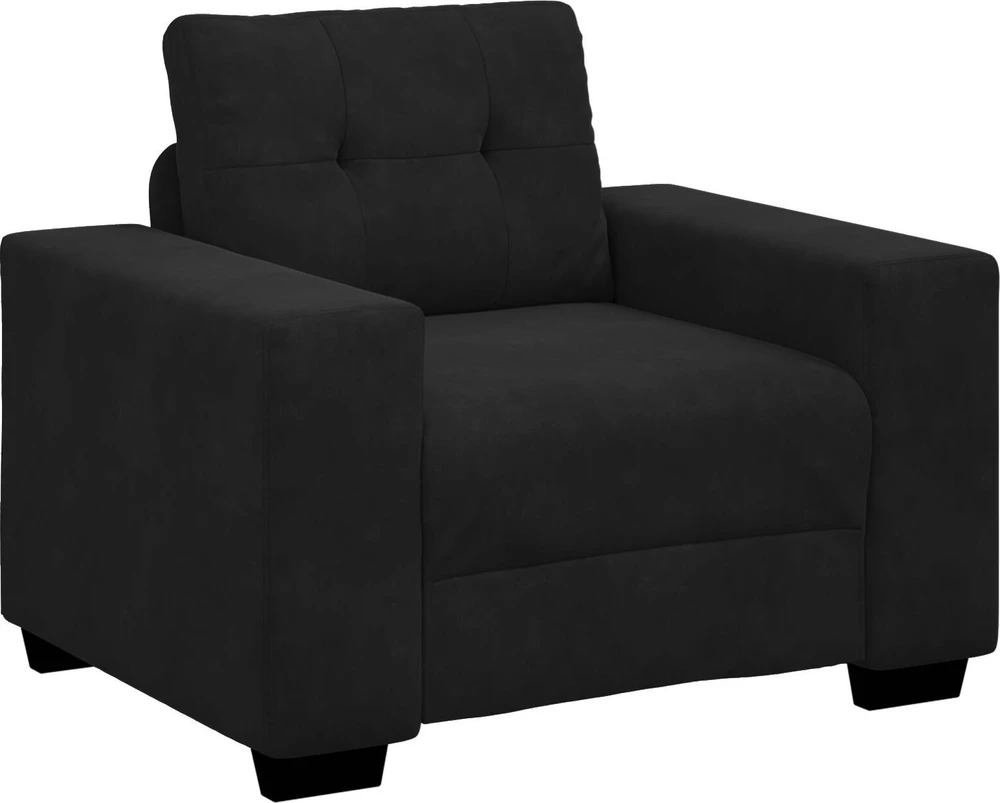 Sofa Sofos komplektas 3 vnt. Juoda Aksomas