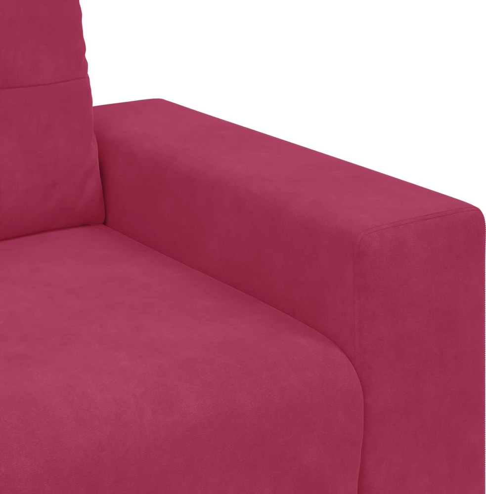 Sofa Sofos komplektas 3 vnt. Vėjo raudona Aksomas
