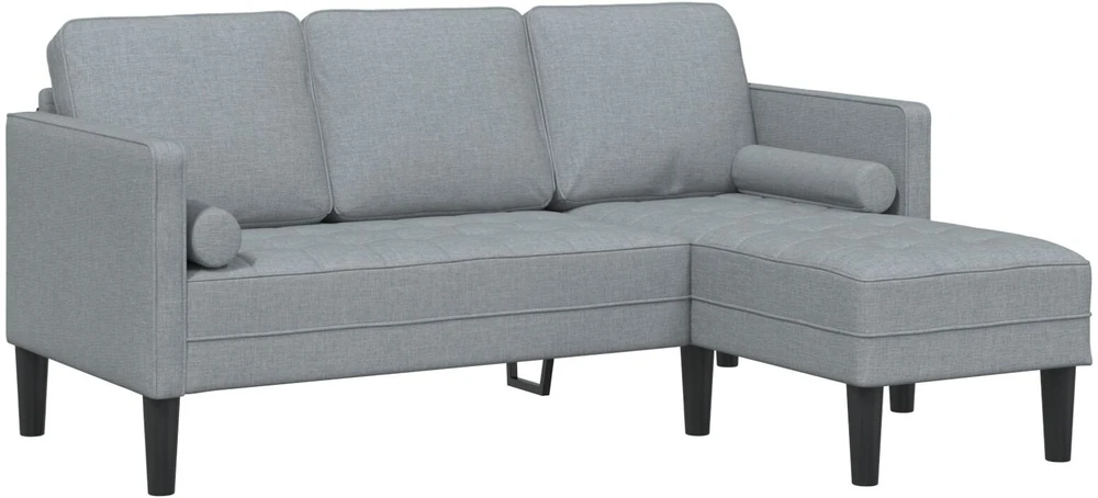 Sofa Sofos komplektas 2 vnt. Šviesiai pilka Poliesteris