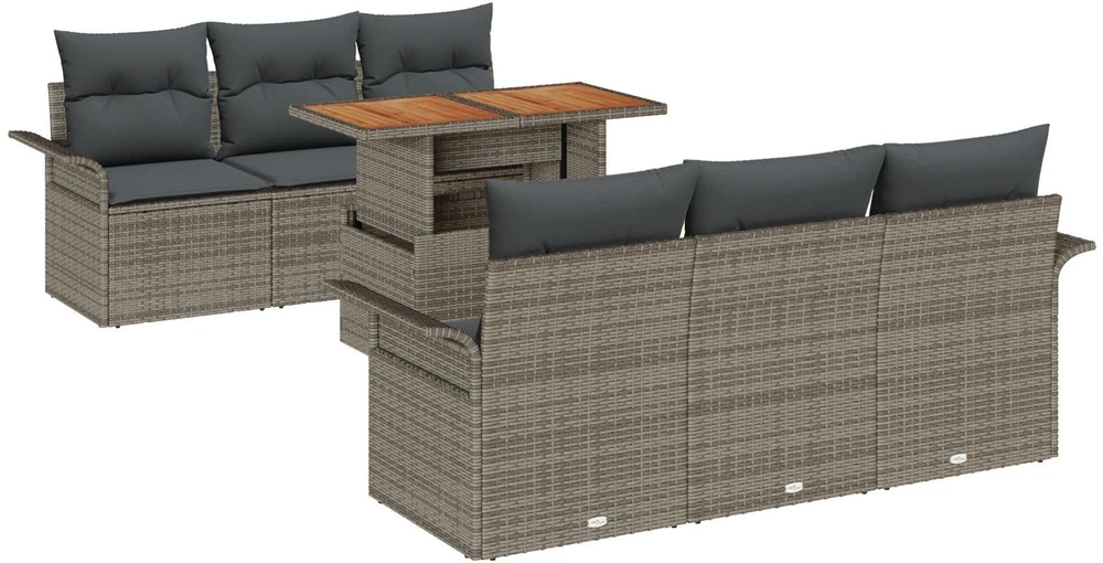 Sofa Sodo Sofų Rinkinys 7 vnt. Pilka