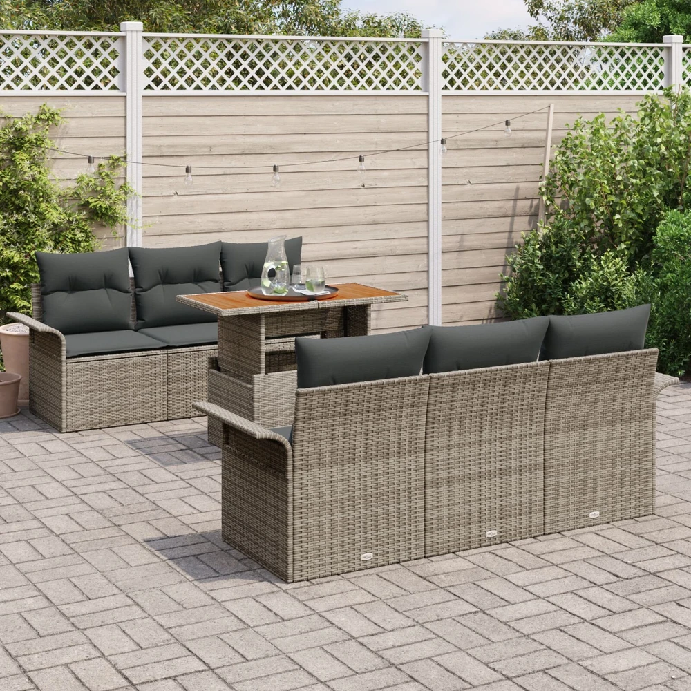 Sofa Sodo Sofų Rinkinys 7 vnt. Pilka