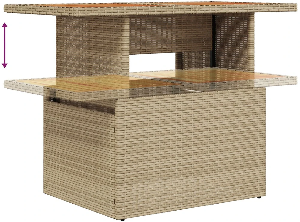 Sodo Sofų Rinkinys 7 vnt. Bežinė ir pilka