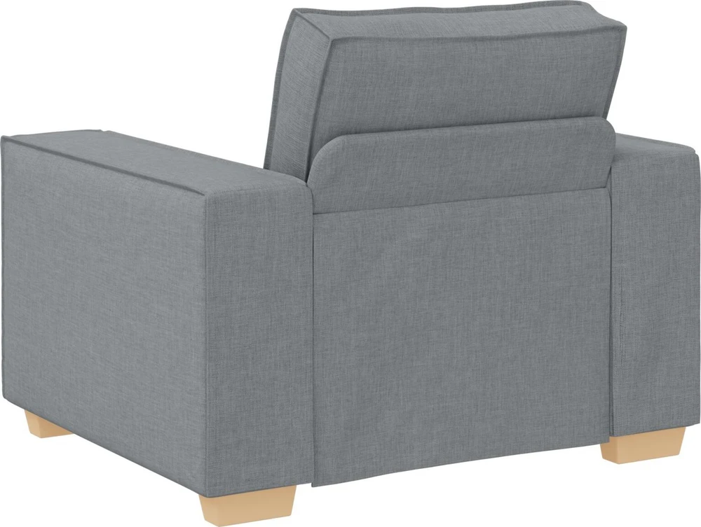 Sofa 3 vnt. Šviesiai pilka Lino mišinio audinys