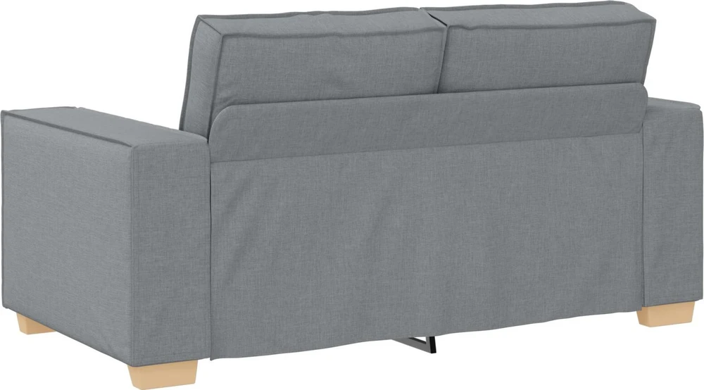 Sofa 3 vnt. Šviesiai pilka Lino mišinio audinys