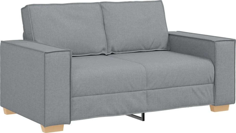 Sofa 3 vnt. Šviesiai pilka Lino mišinio audinys