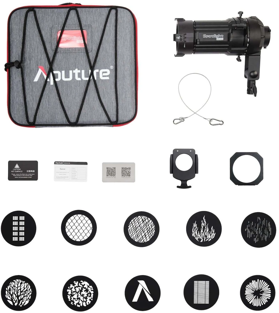 Aputure studijos rinkinys Aputure Spotlight Mini Kit su 19° lęšiu