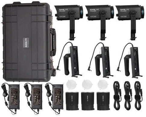 Studijos rinkinys Nanlite Forza 60C RGBLAC LED 3 šviesų rinkinys (12-2041 3KIT-BA-PT)