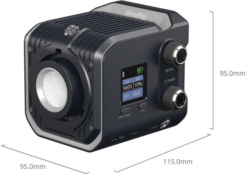SmallRig RC 100C COB LED vaizdo apšvietimo rinkinys studyjny Ink Mėlyna / su baterijos rankena (5383)