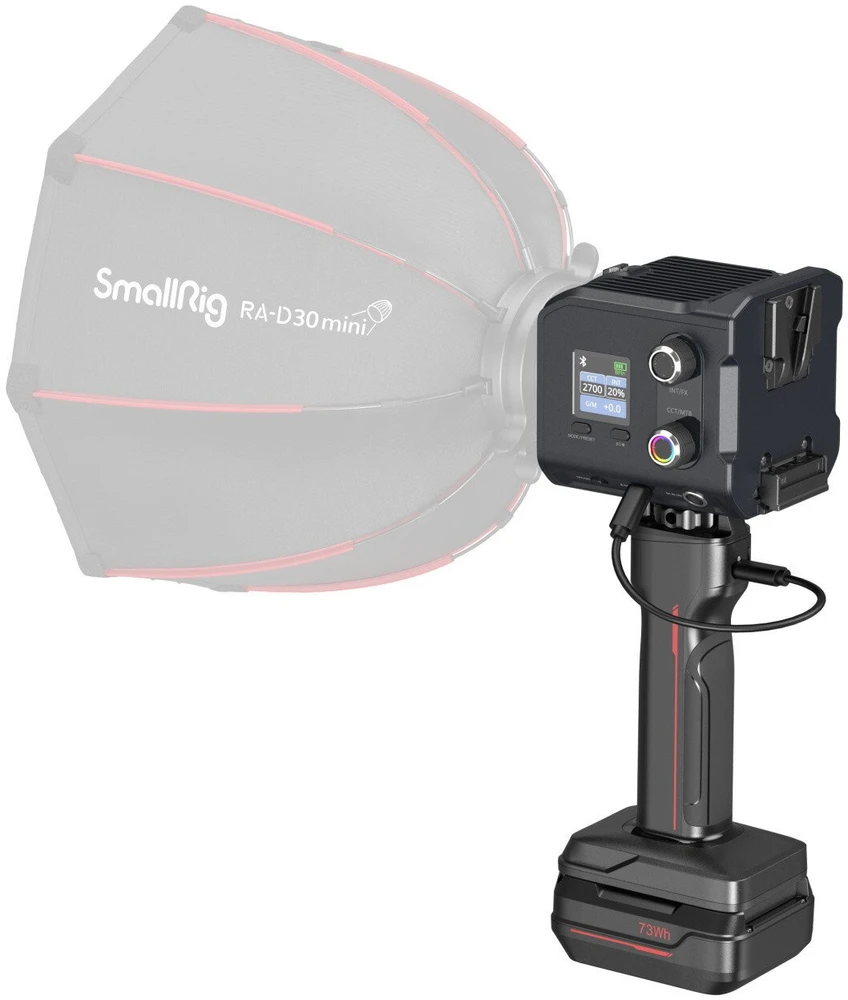 SmallRig RC 100C COB LED vaizdo apšvietimo rinkinys studyjny Ink Mėlyna / su baterijos rankena (5383)