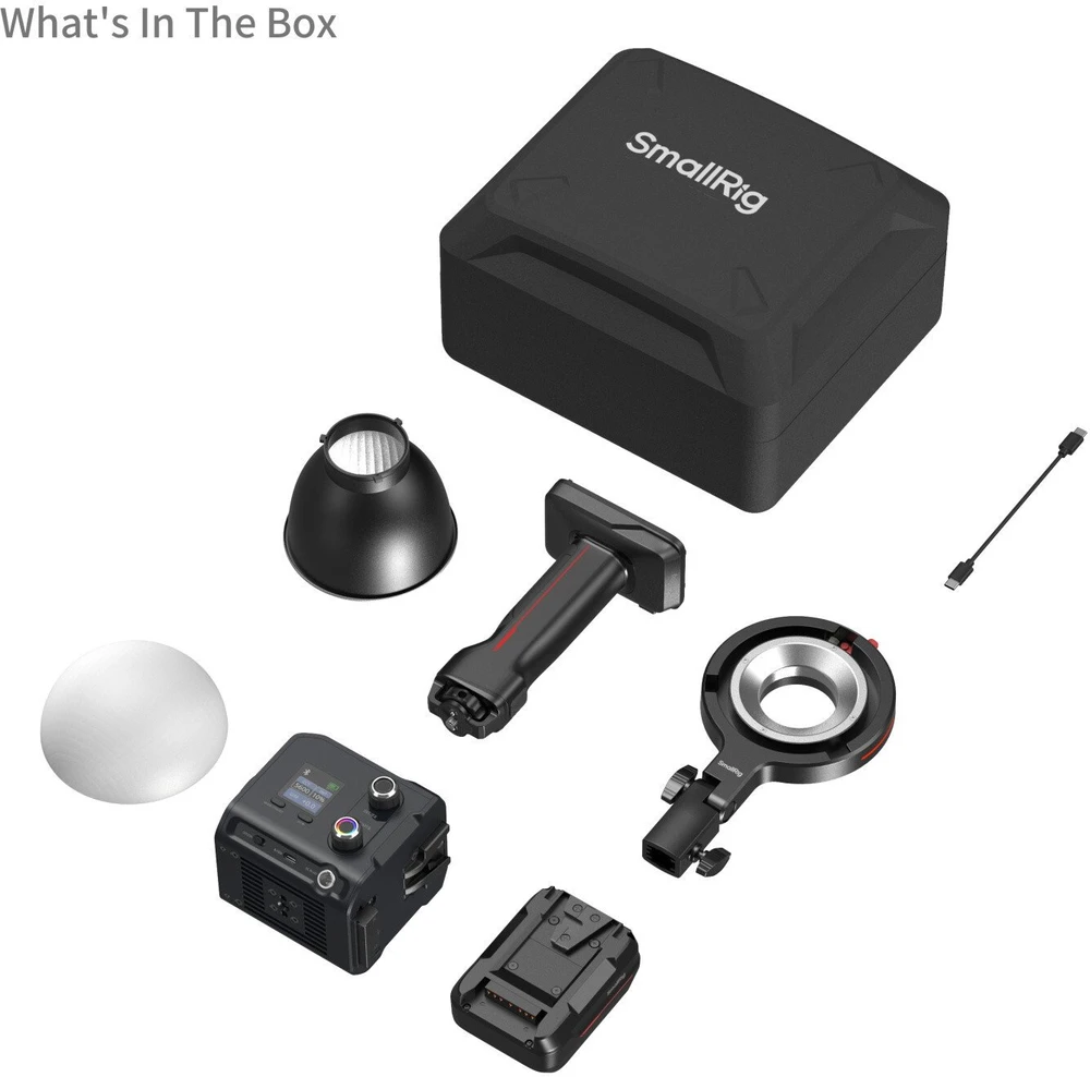 SmallRig RC 100C COB LED vaizdo apšvietimo rinkinys studyjny Ink Mėlyna / su baterijos rankena (5383)