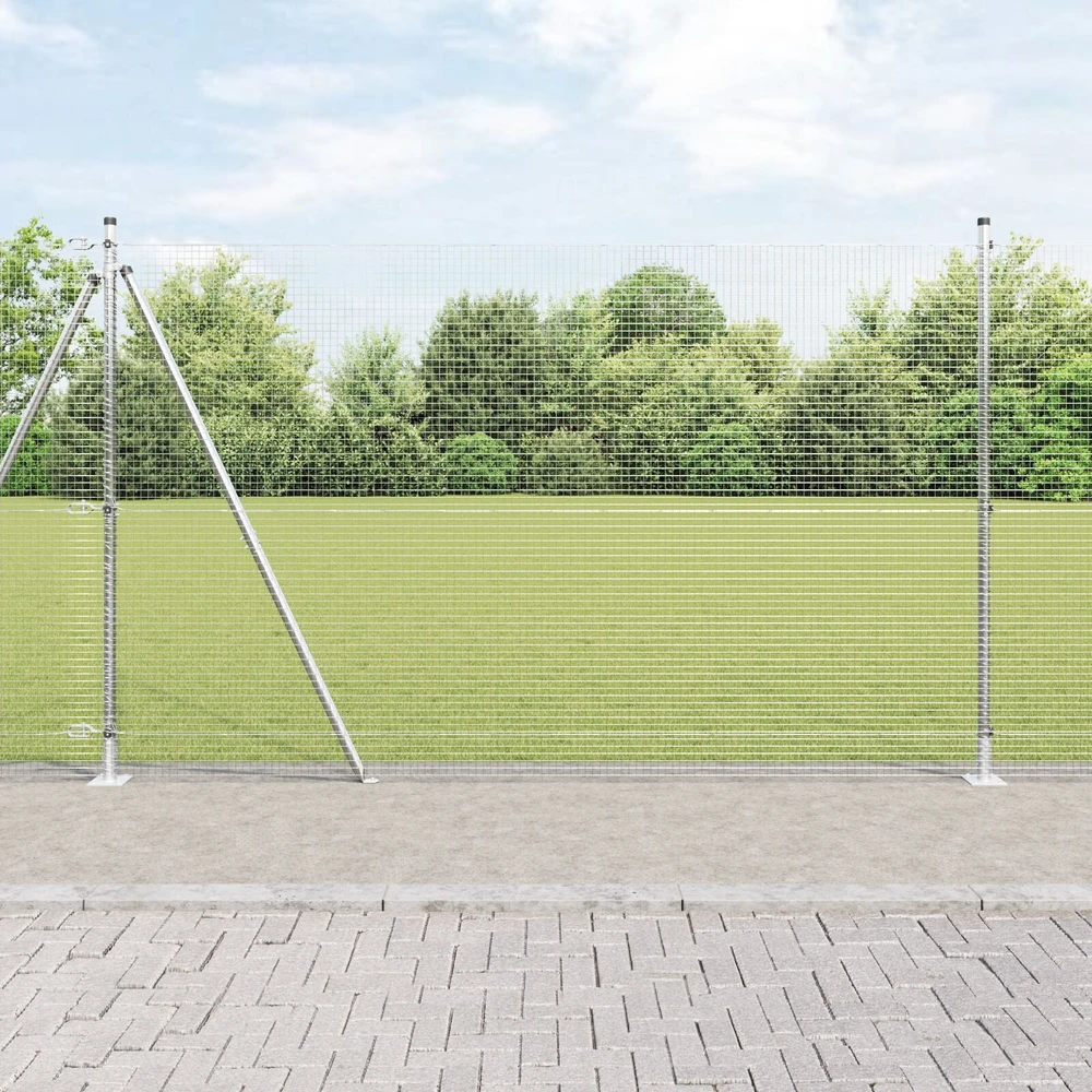 Suvirinta vielos tvora su betono baze 10 x 1,5 m Sidabrinė