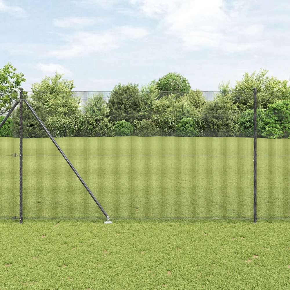 Suvirintas vielinis tvoras su smailiais galais 25 x 1,5 m Pilka
