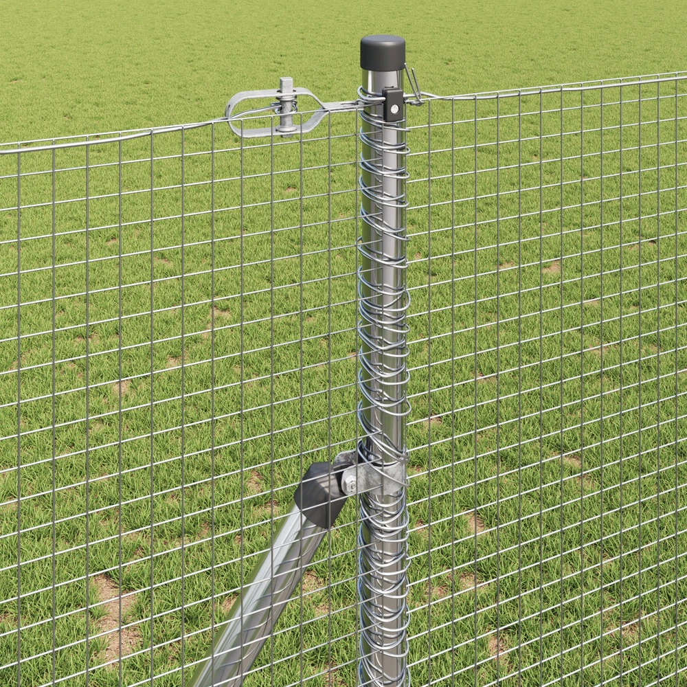 Suvirintas vielos tvora žemės tvirtinimas 10 x 1 m Sidabrinė