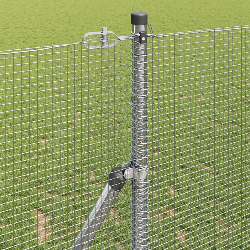 Suvirintas vielos tvora žemės tvirtinimas 10 x 1 m Sidabrinė