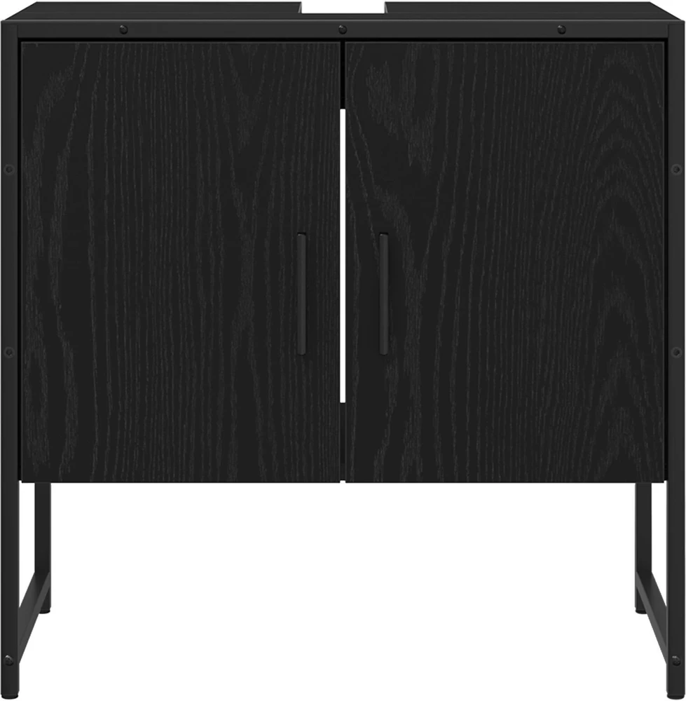 Vonios baldų rinkinys 3 vnt. Juoda 33 x 33 x 102,5 cm