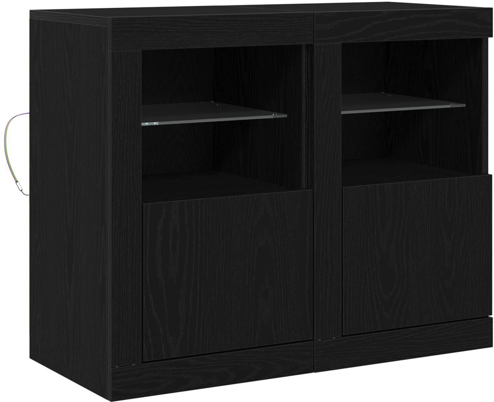 LED Bufetas 2 vnt. 41 x 37 x 67 cm Apdirbta mediena