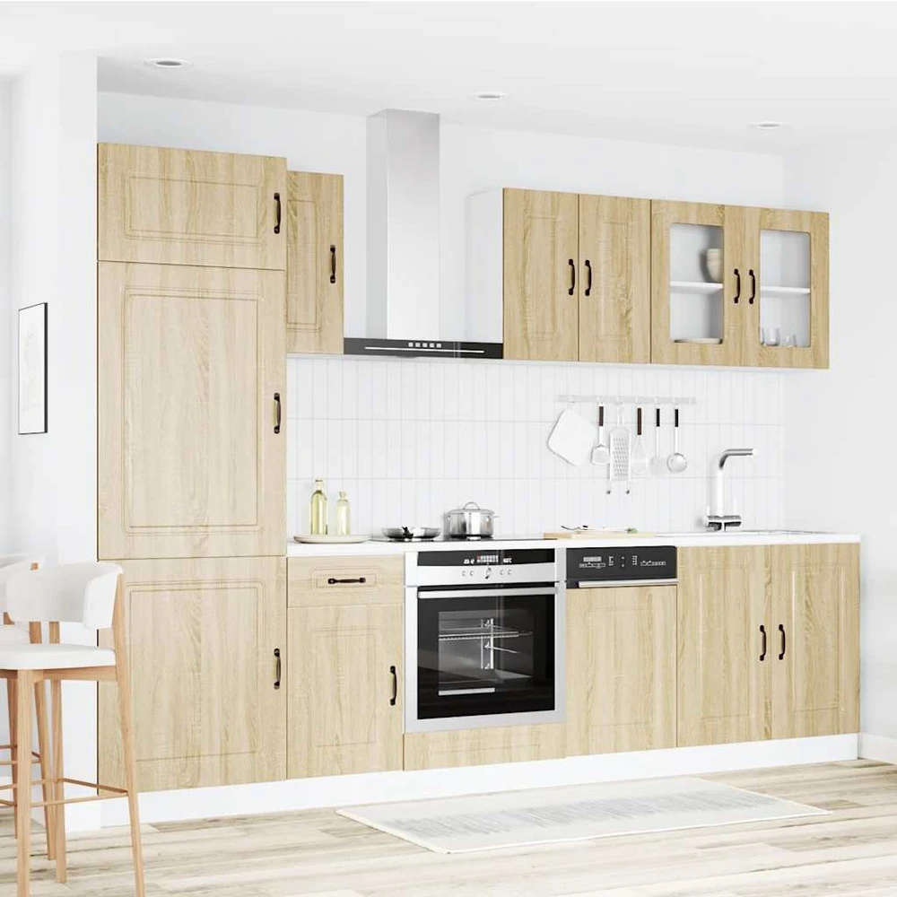 Virtuvinių spintelių komplektas, 8 dalių, Kalmar, ąžuolo