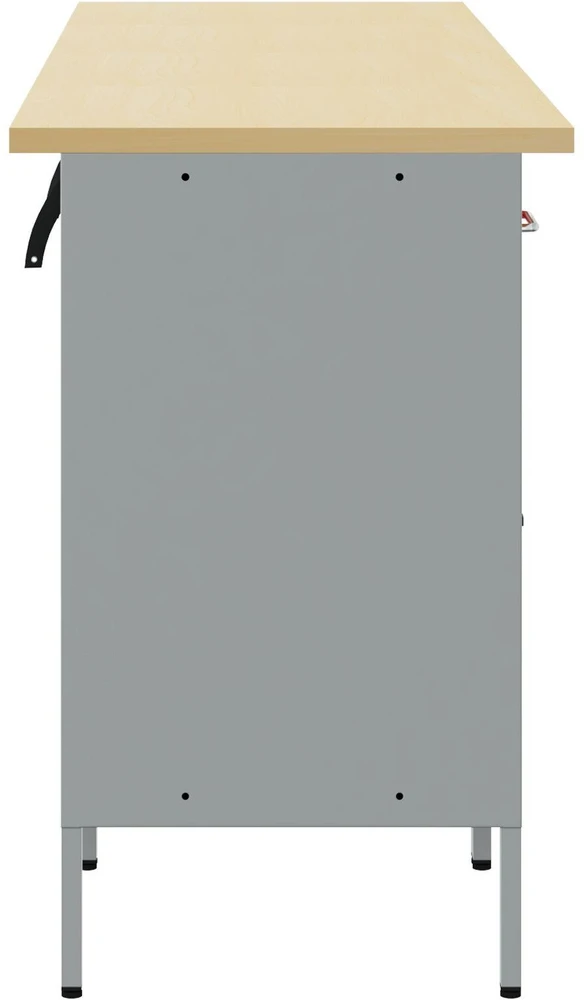 Darbo spinta 4 vnt. Raudona ir pilka 200 x 55 x 85 cm