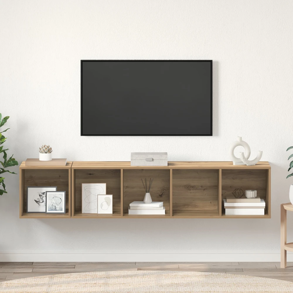 TV staliukas TV spintelės komplektas 2 vnt. Amatininkų ąžuolas