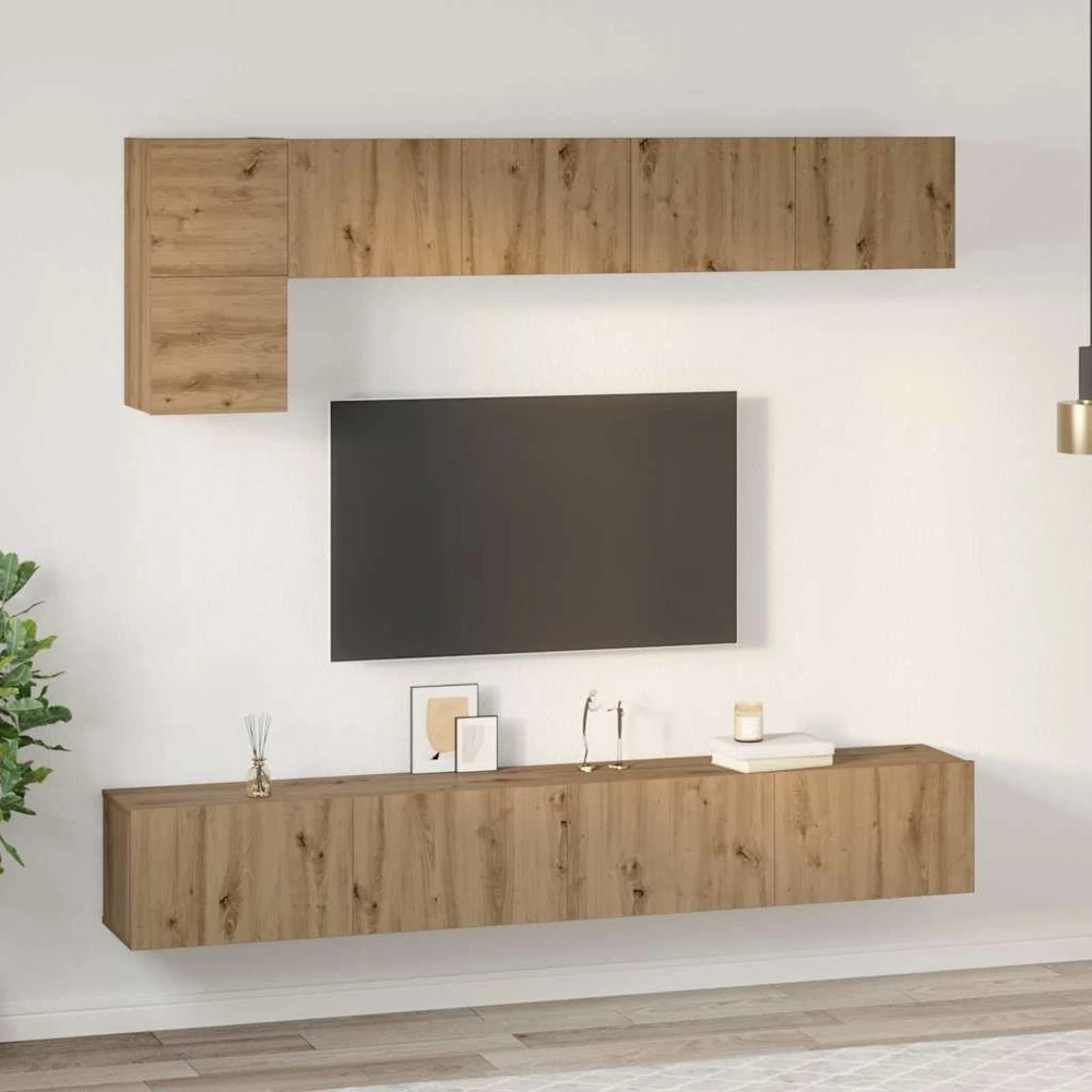 TV staliukas TV spintelių komplektas 5 vnt. Amatininkų ąžuolas