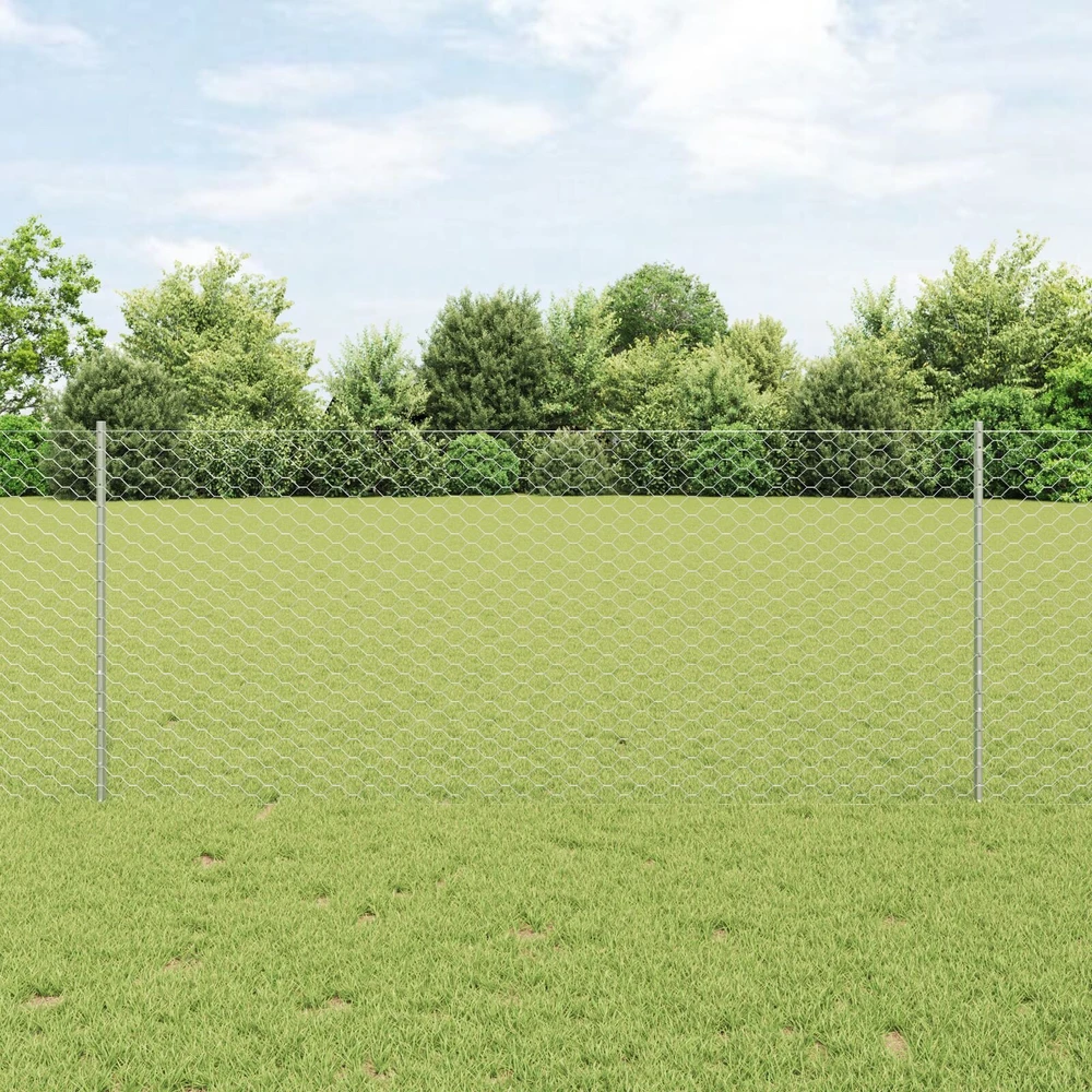 Hexagonal Fence with Post 25 x 1 m Galvanizuotas plienas