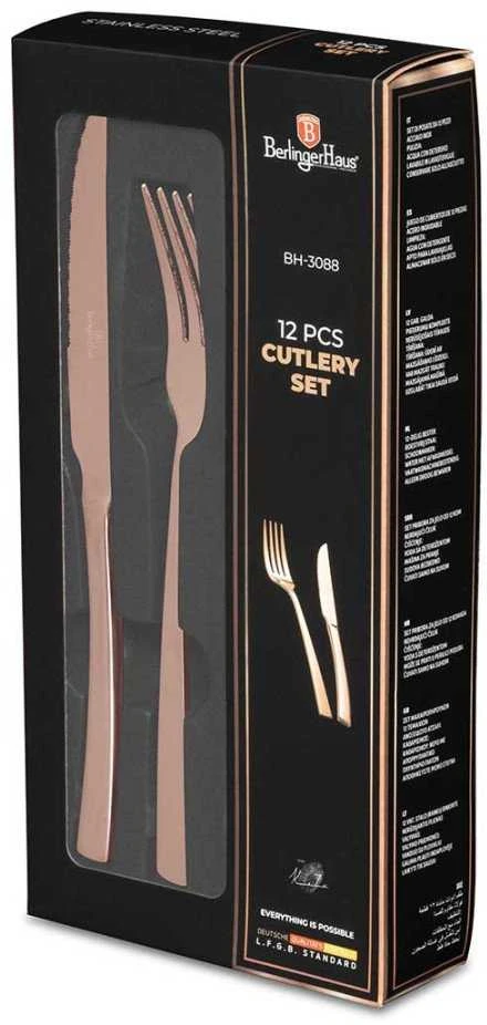 Stalo Įrankių Rinkinys Berlinger Haus BH-3088 Rose Gold 12 Dalių